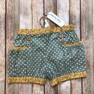 NWT Matilda Jane Green Thumb Bubble Shorts